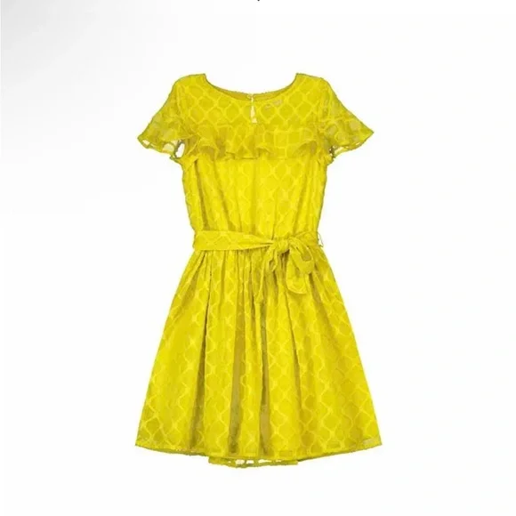 Mayoral Bright Yellow Patterned Dress New with tags
